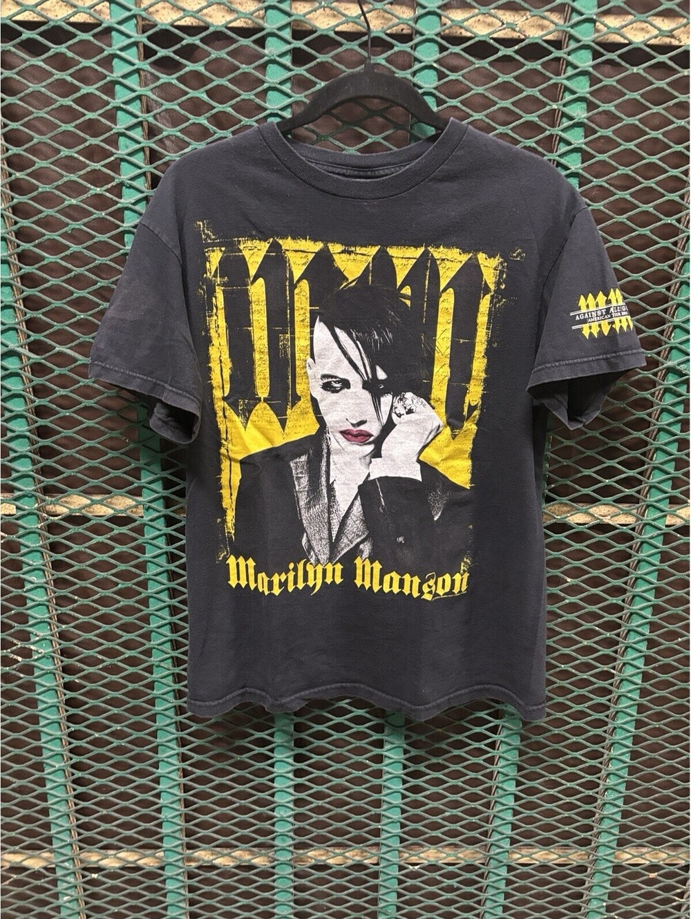 Marilyn Manson Against All Gods Shirt Medium Band Tour Tee Rock Goth Vintage